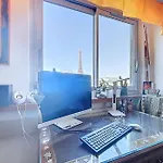 With Balcony Overlooking The Eiffel Tower *