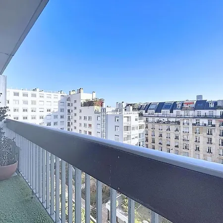 With Balcony Overlooking The Eiffel Tower