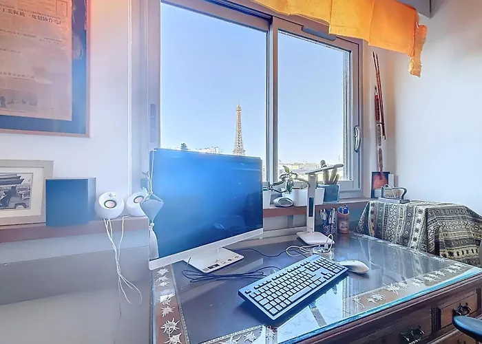 With Balcony Overlooking The Eiffel Tower *