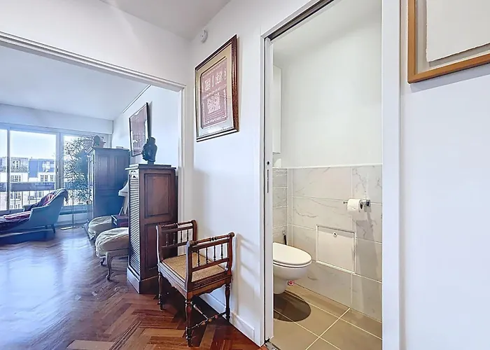 With Balcony Overlooking The Eiffel Tower